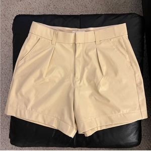 Abercrombie high waisted leather shorts